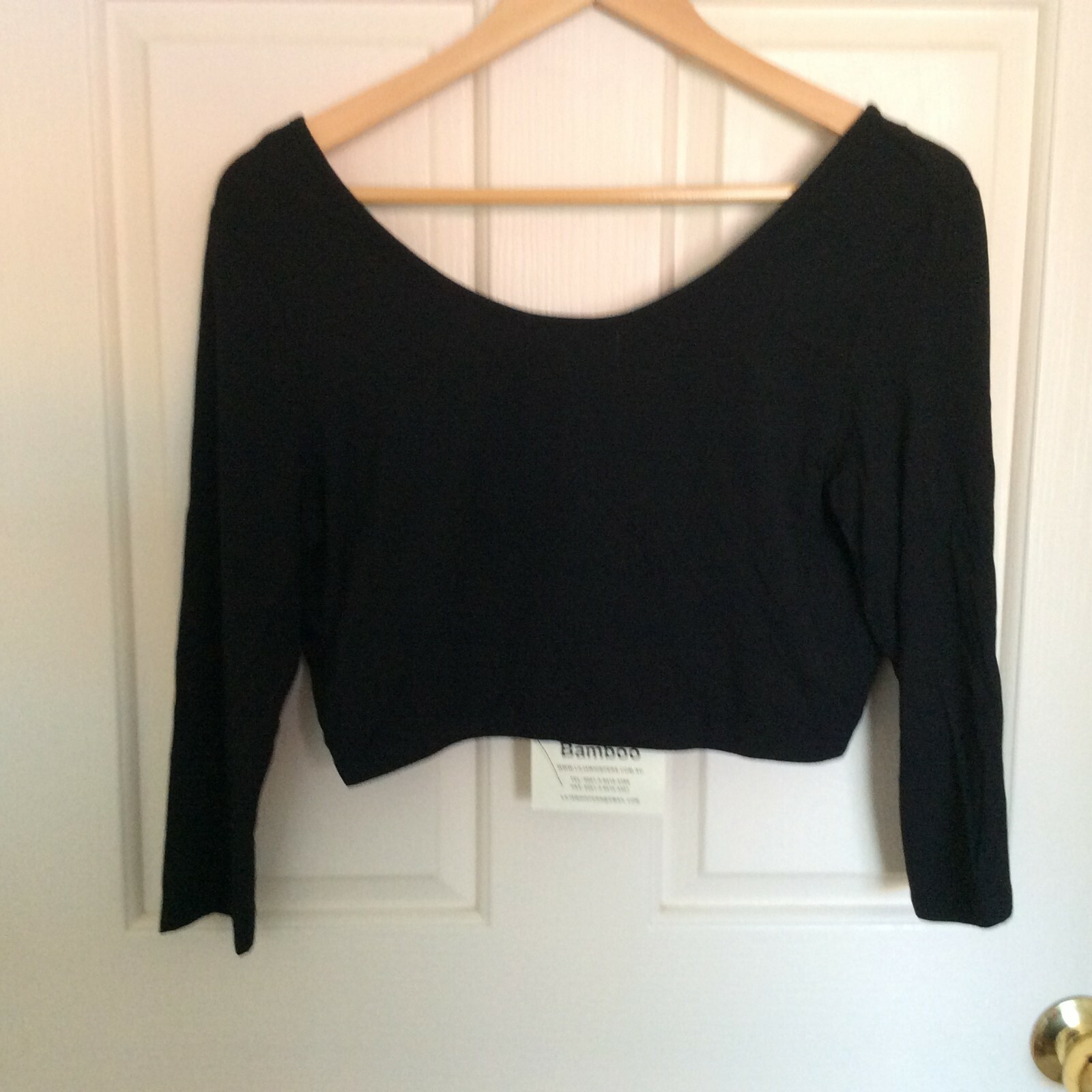 WHISPERS WOMEN 3/4 DESIGNER BAMBOO SECRET SLEEVE TOP SIZE S