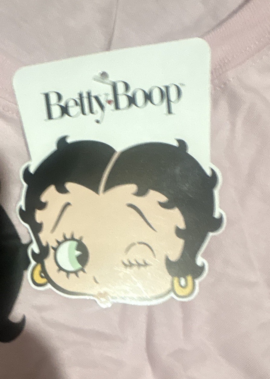Fleischer Betty Boop Women’s Pink Graphic Print T-Shirt Short Sleeve M NWT
