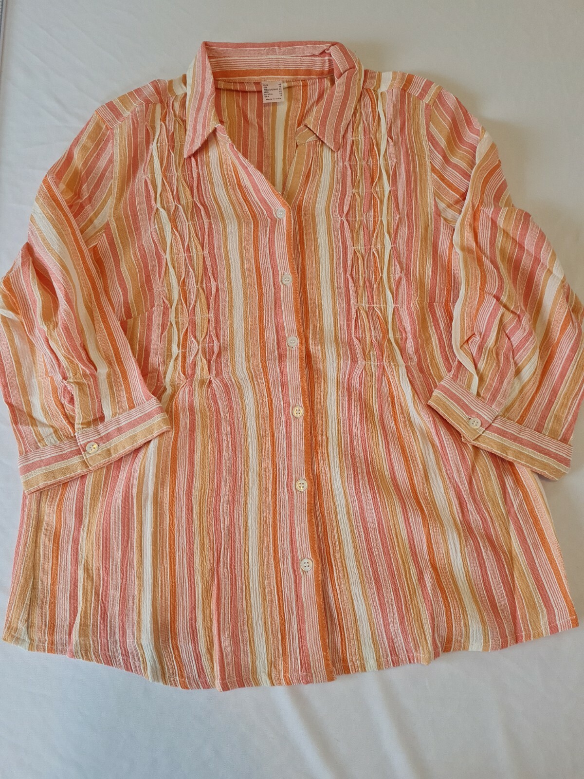Ladies Shirt Size 16 Button Front Collar Multicoloured N.o 1720