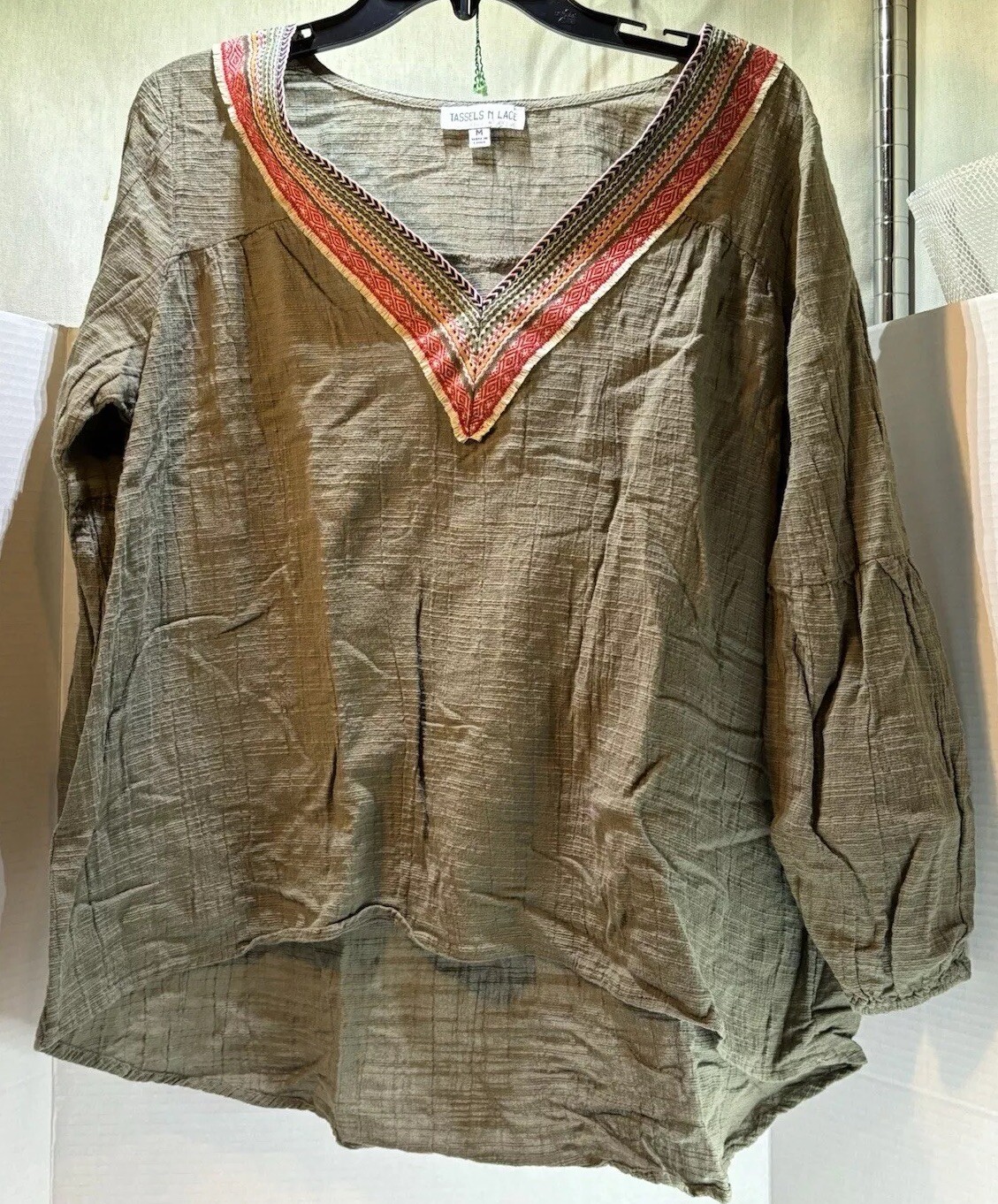 Tassels N Lace Medium Long Sleeve Pullover