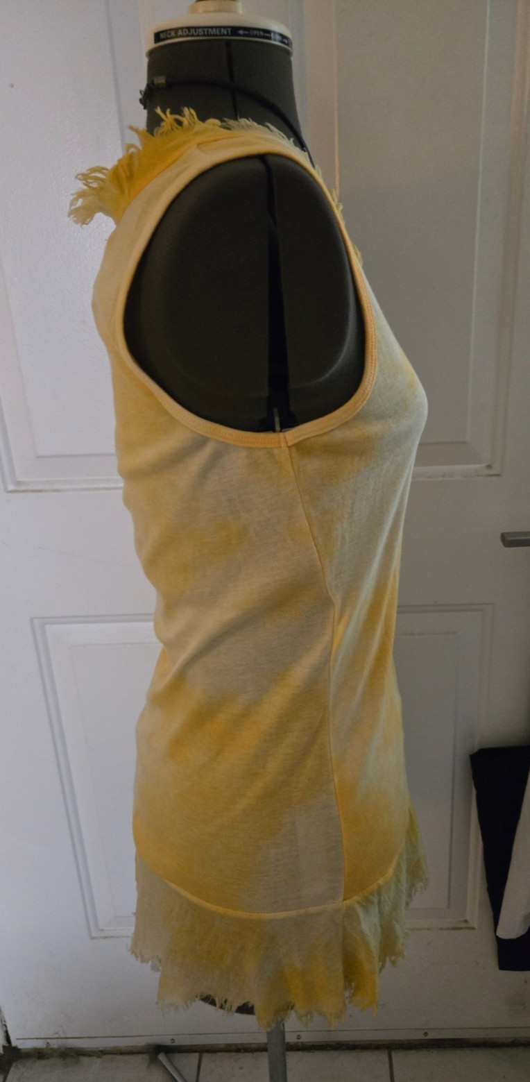Buffalo David Bitton Womens 💛Yellow/Orange Tie Dye💛 Crossover Top/Tee Size Lrg