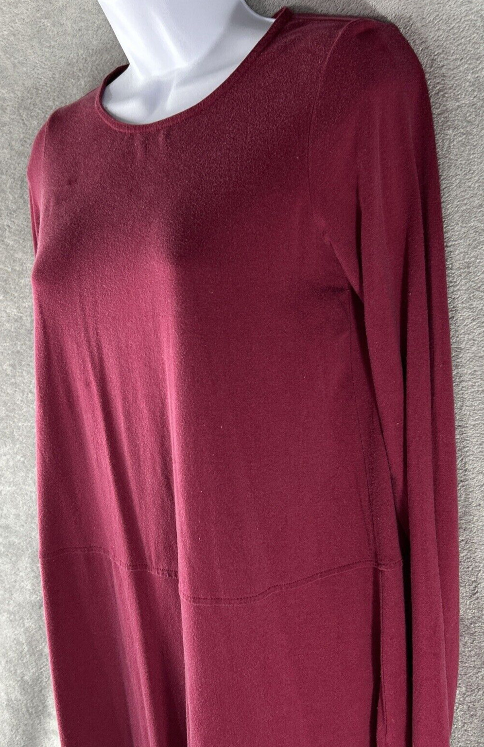 Eileen Fisher XXS Hibiscus Red Tencel Jersey Long Top Mini Dress Tunic NWOT