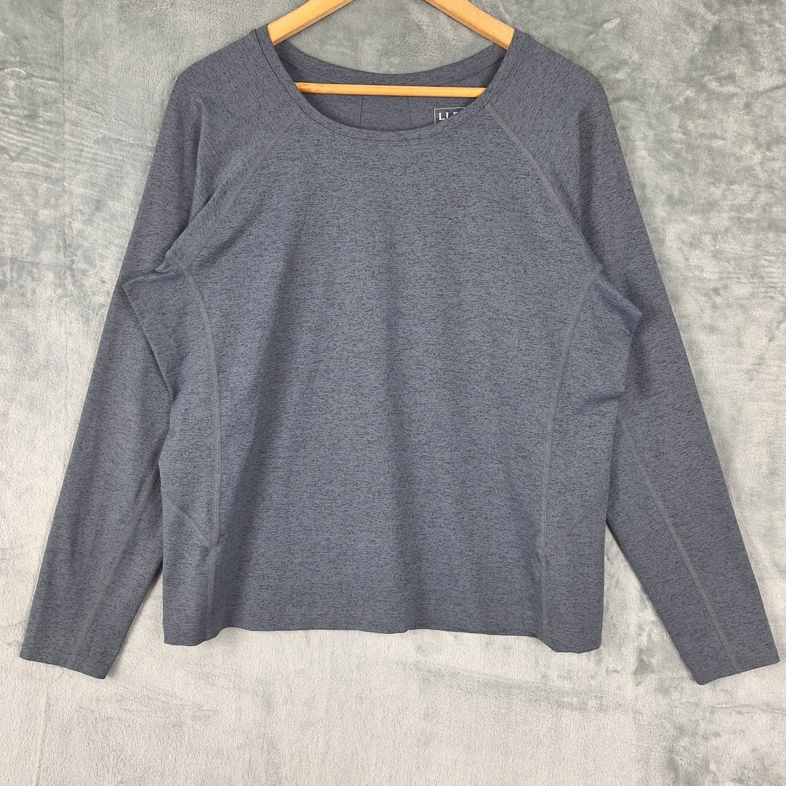 LL Bean Top Womens XL Gray Swim Beach UPF 50 Sun Pullover Outdoor Long Sleeve