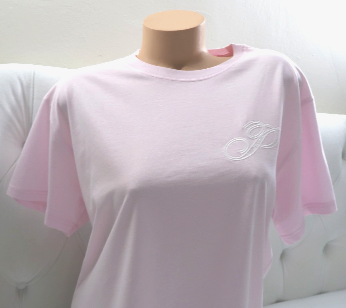 Victoria’s Secret PINK Short Sleeve Campus Cotton Tee Pink Tulip P Logo M NEW