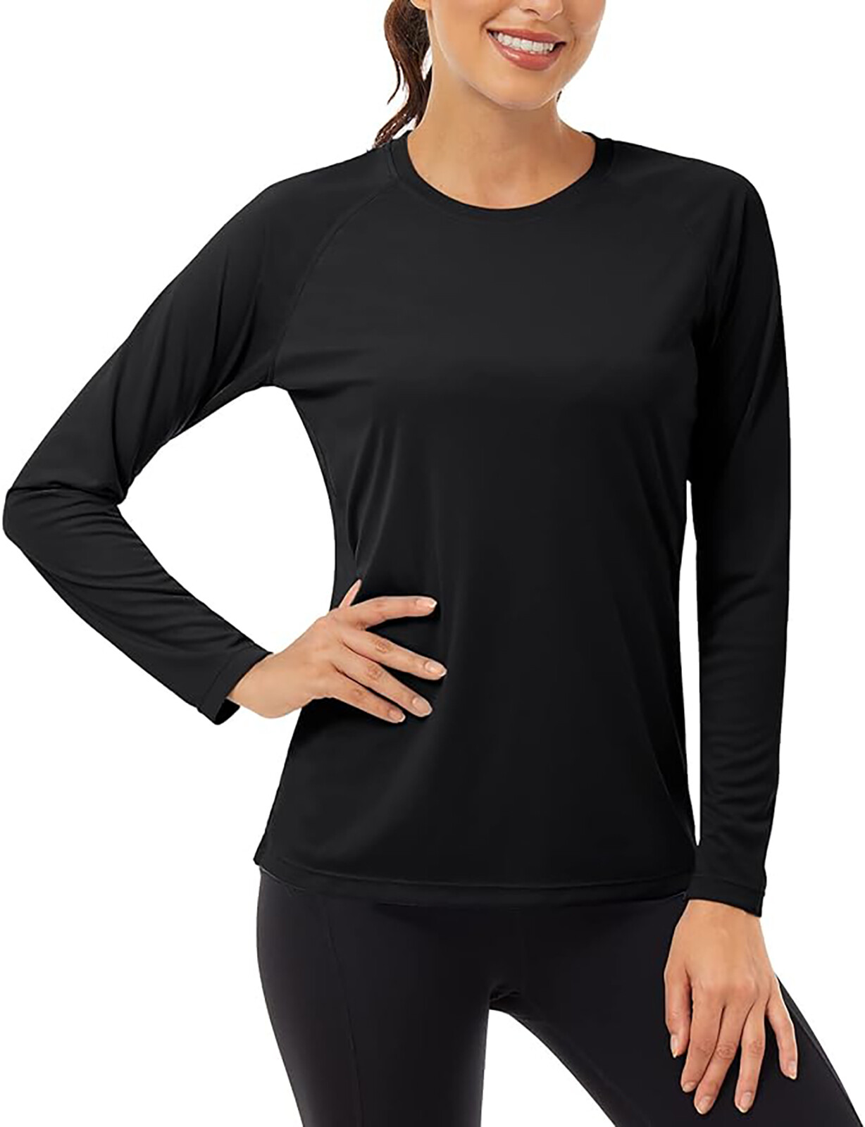 UPF50+ Womens Long Sleeve Shirt Sun Protection Casual Fishing Rash Guard T-Shirt