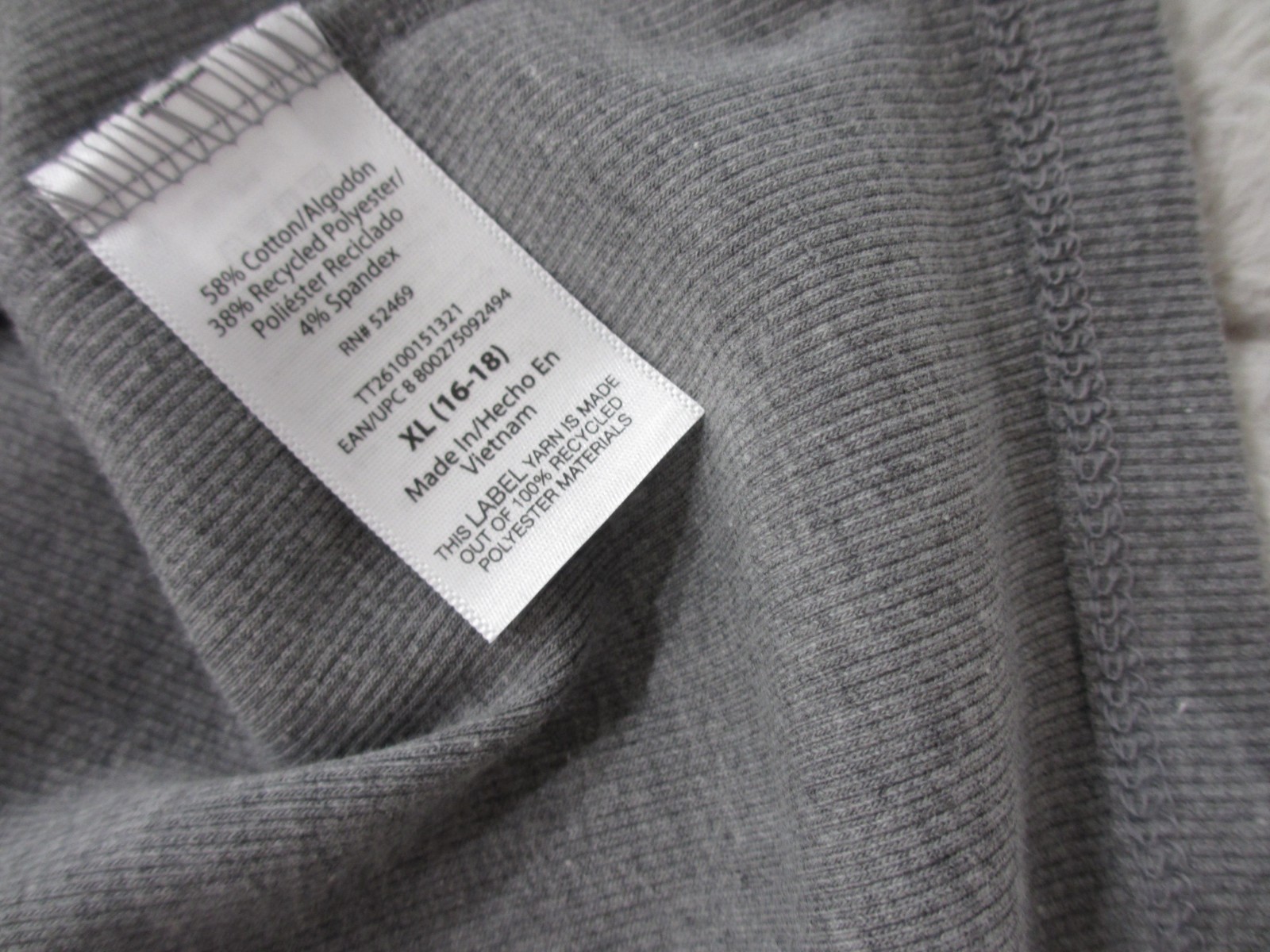 Time and Tru High Neck Ribbed Tank Top Shirt Women’s XL Gray Comfort Stretch NEW