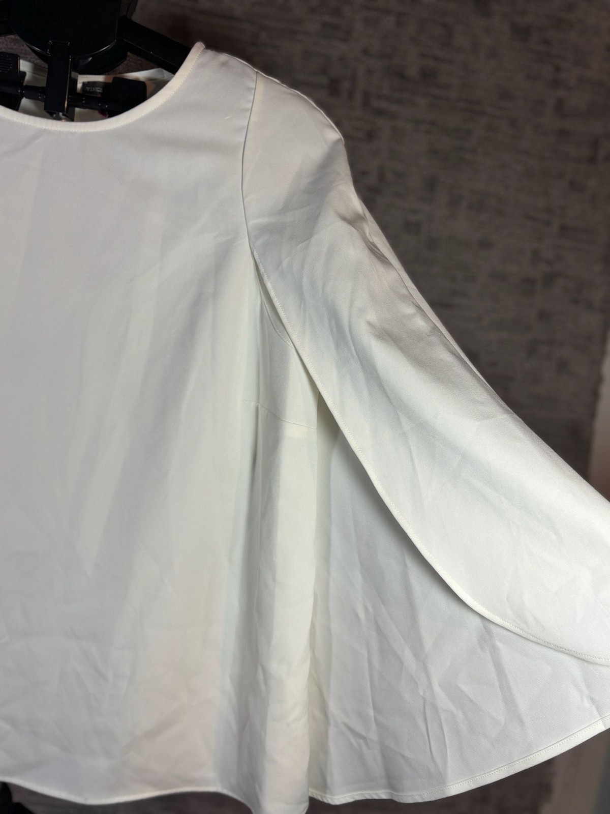 Vince Camuto Daytime Essentials Ivory Cape-Sleeve Blouse