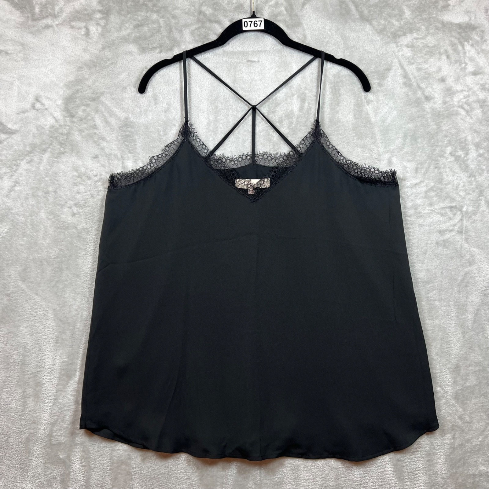 NEW Loft Camisole Women’s L Black Lace Trim V-Neck Party Holiday Business