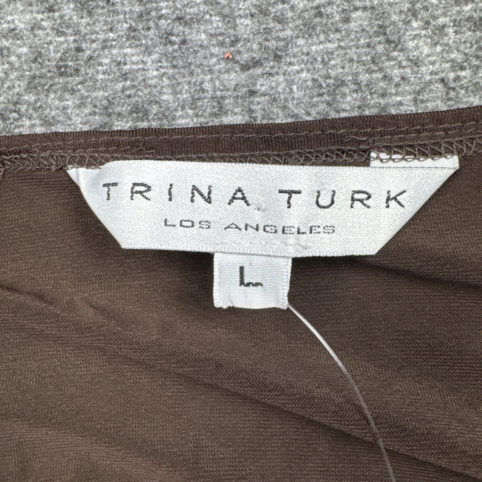 Trina Turk Silk Scarf Halter Top Brown Multicolor Women’s Large NWT