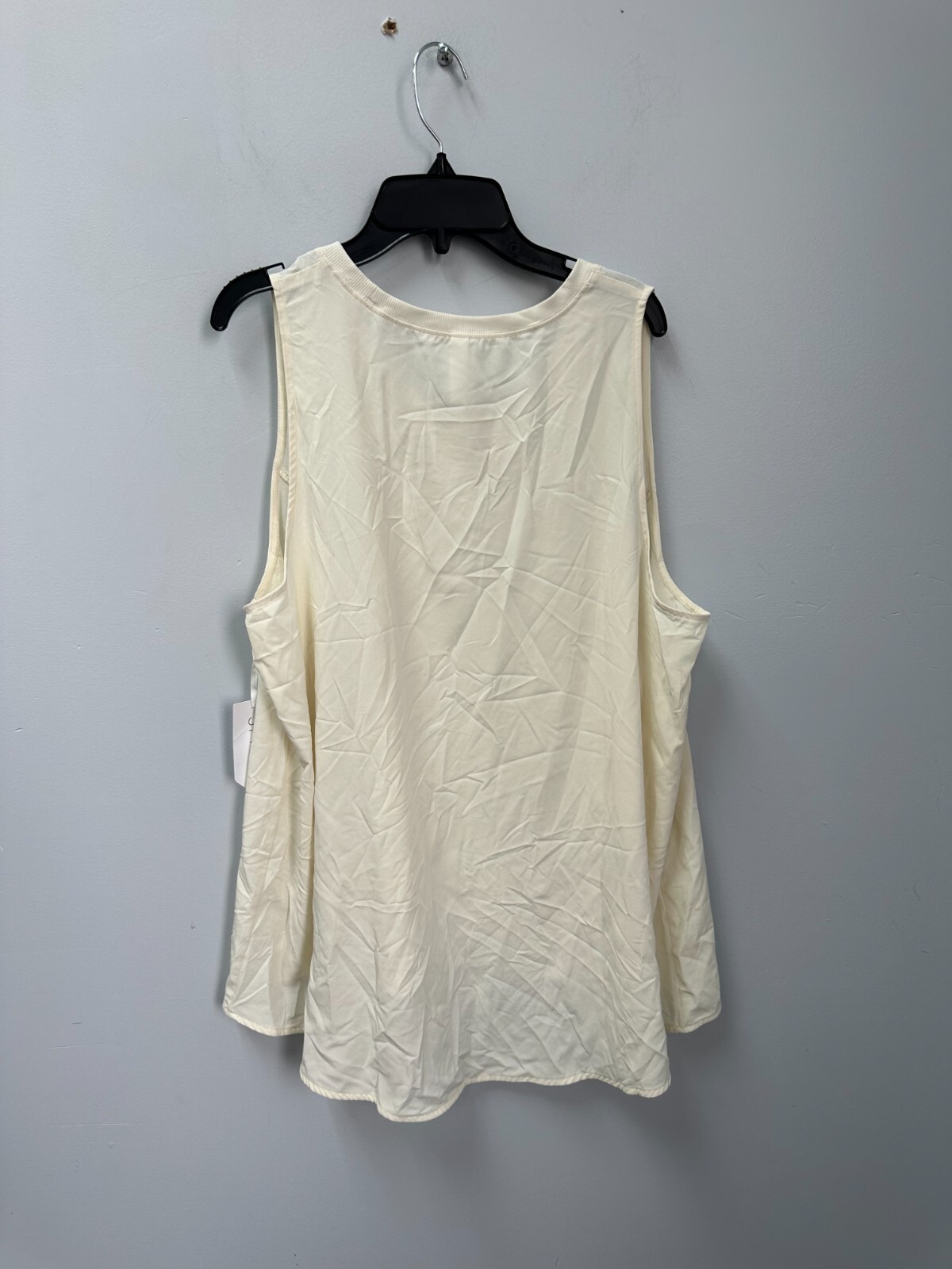 Stylus SZ XXL Lightweight Ivory Sleeveless Blouse Shell