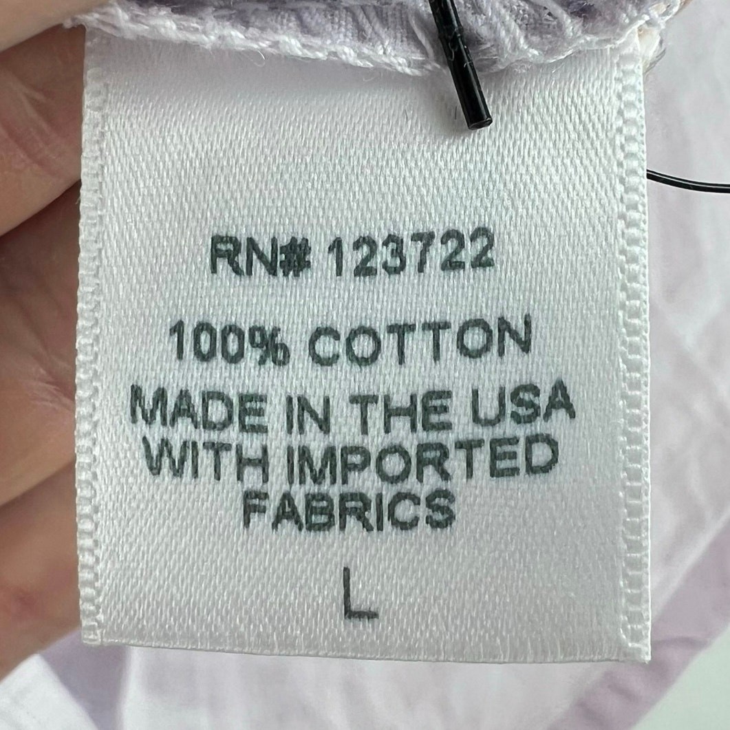 Xirena Women’s Halsey Shirt Sweet Lilac SZ LG 100% Cotton Made in USA