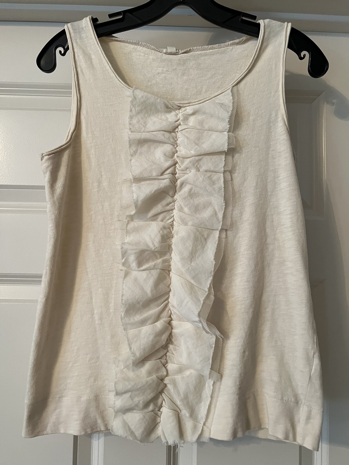 J. Crew Coastal Preppy Coquette Old Money Quiet Luxury Cascading Ruffle Size XS