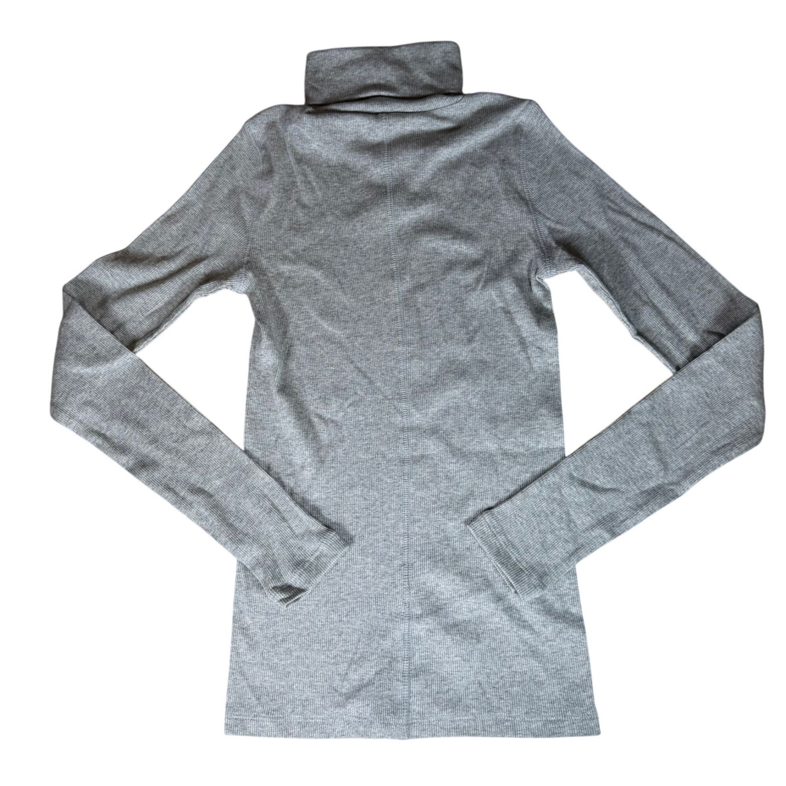 Everlane The Supima Micro-Rib Turtleneck Heather Gray Size XXS NWT