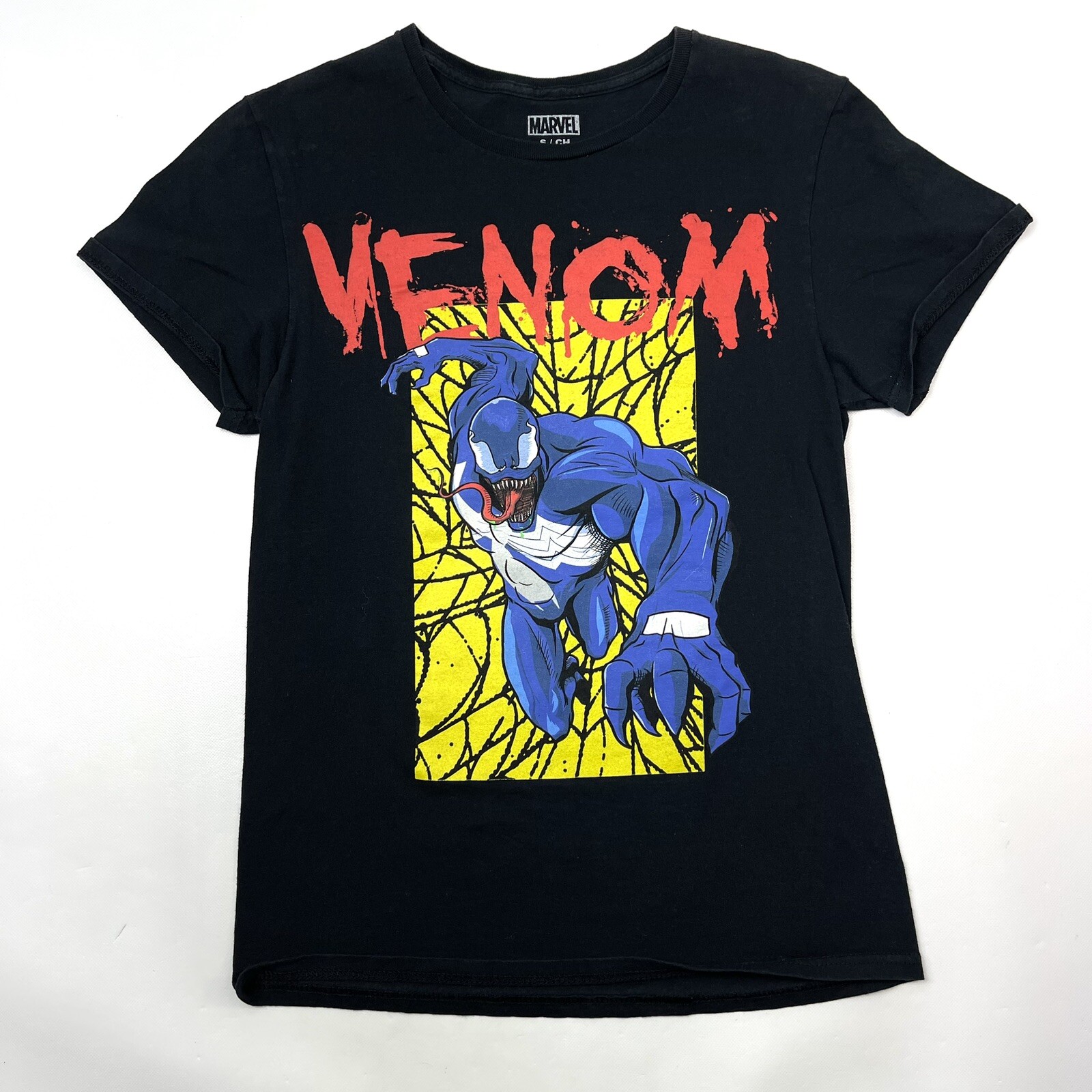 Marvel Comics Venom Graphic Black T-Shirt Top Women’s Size S Casual
