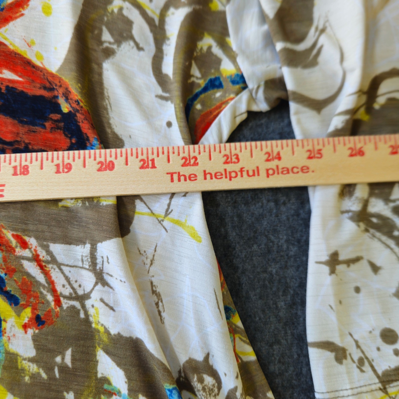 IC Bonnie K Abstract Splatter Tunic Top Small Avant Garde Whimsical Academia