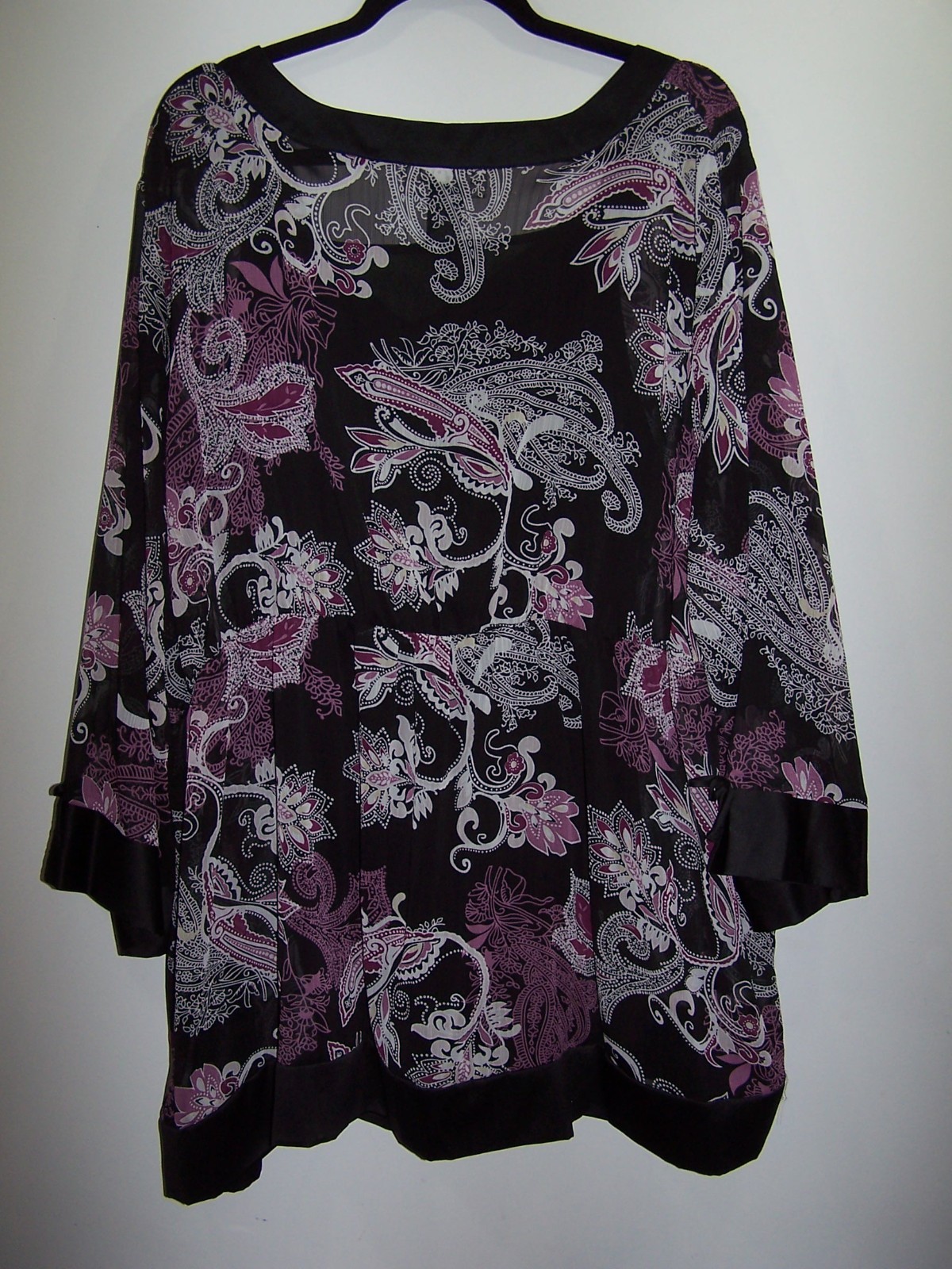 Separates by NYC Design Co. Sheer Blouse & Cami, 3/4 Sleeve V-Neck Size 3X