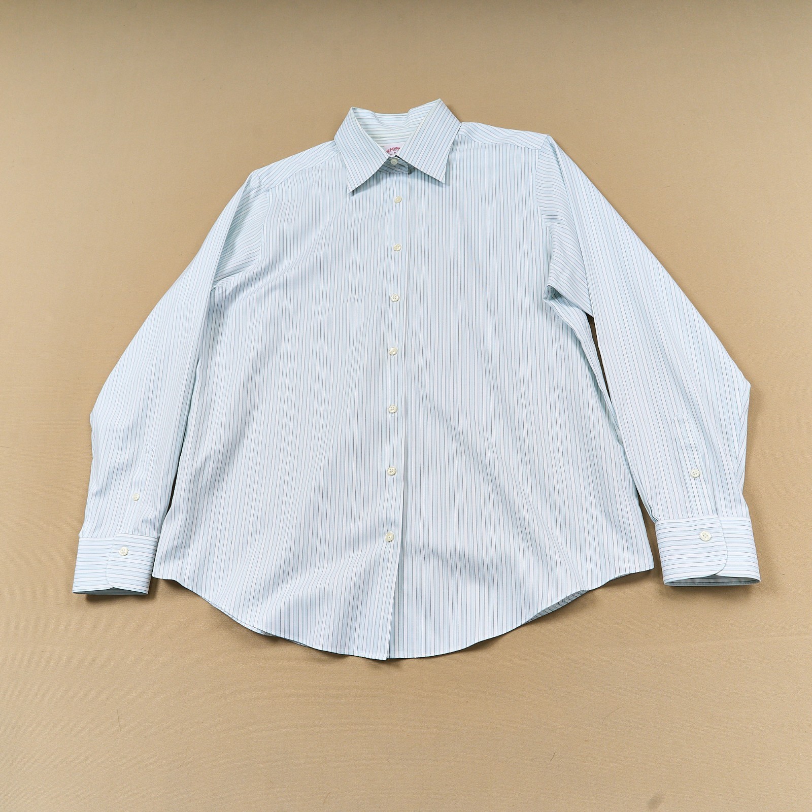 Brooks Brothers Dress Shirt Womens 16 Stripes Classic Fit Non Iron Stretch