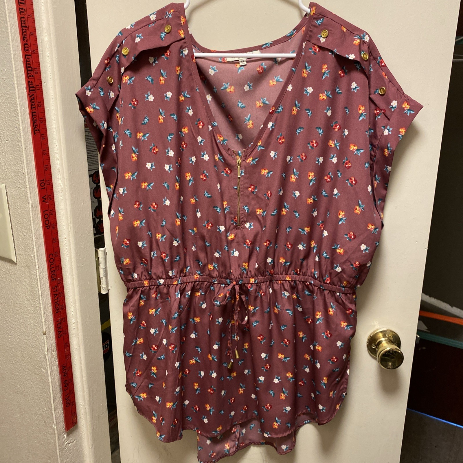 Speed limit Mph 3X Floral Blouse