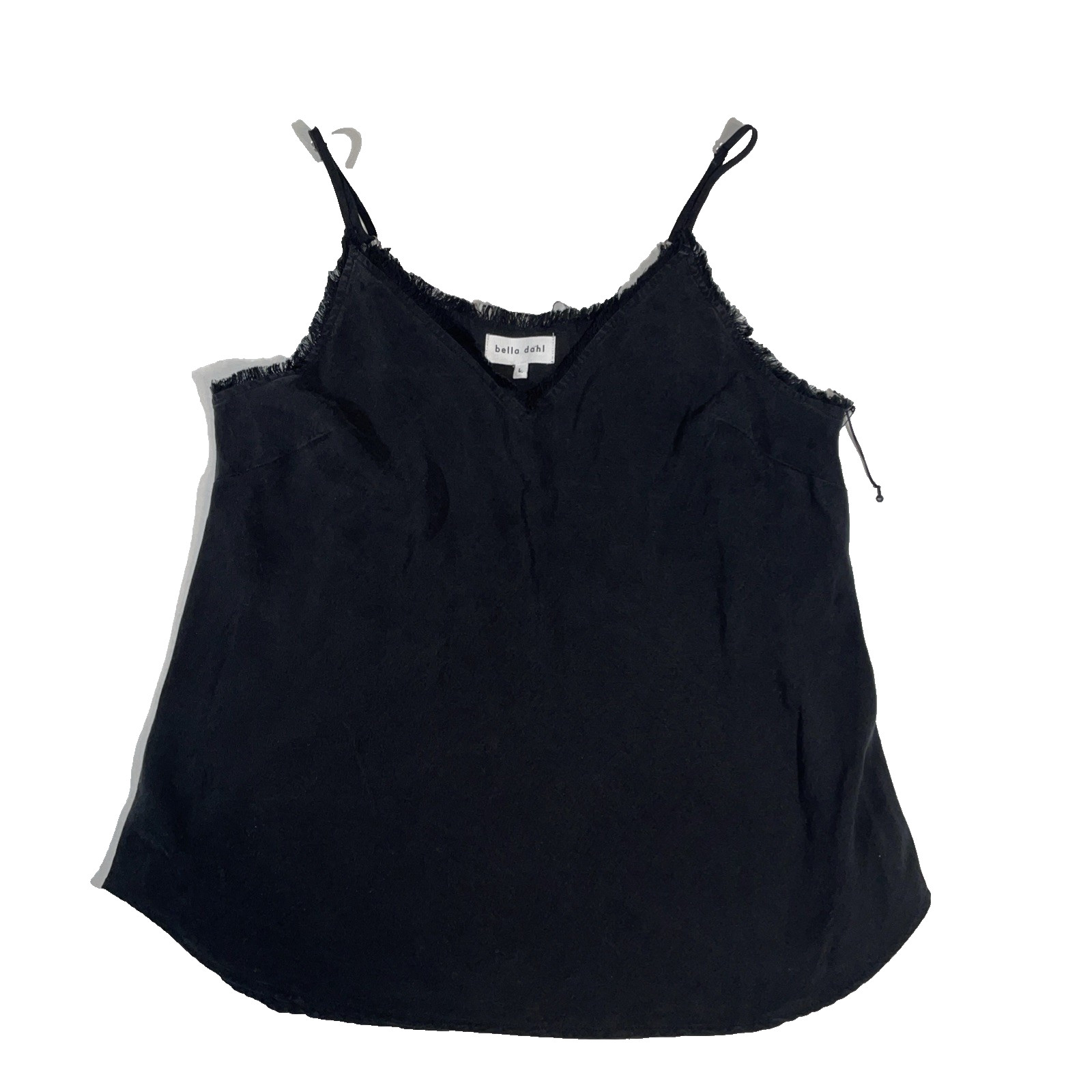 Bella Dahl Black Frayed Edge Cami Women’s Size L