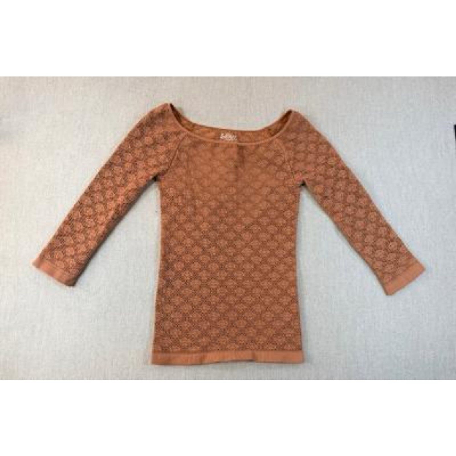 Intimately Free People Love Letter Crochet Knit Top Dusty Rose Women’s XS
