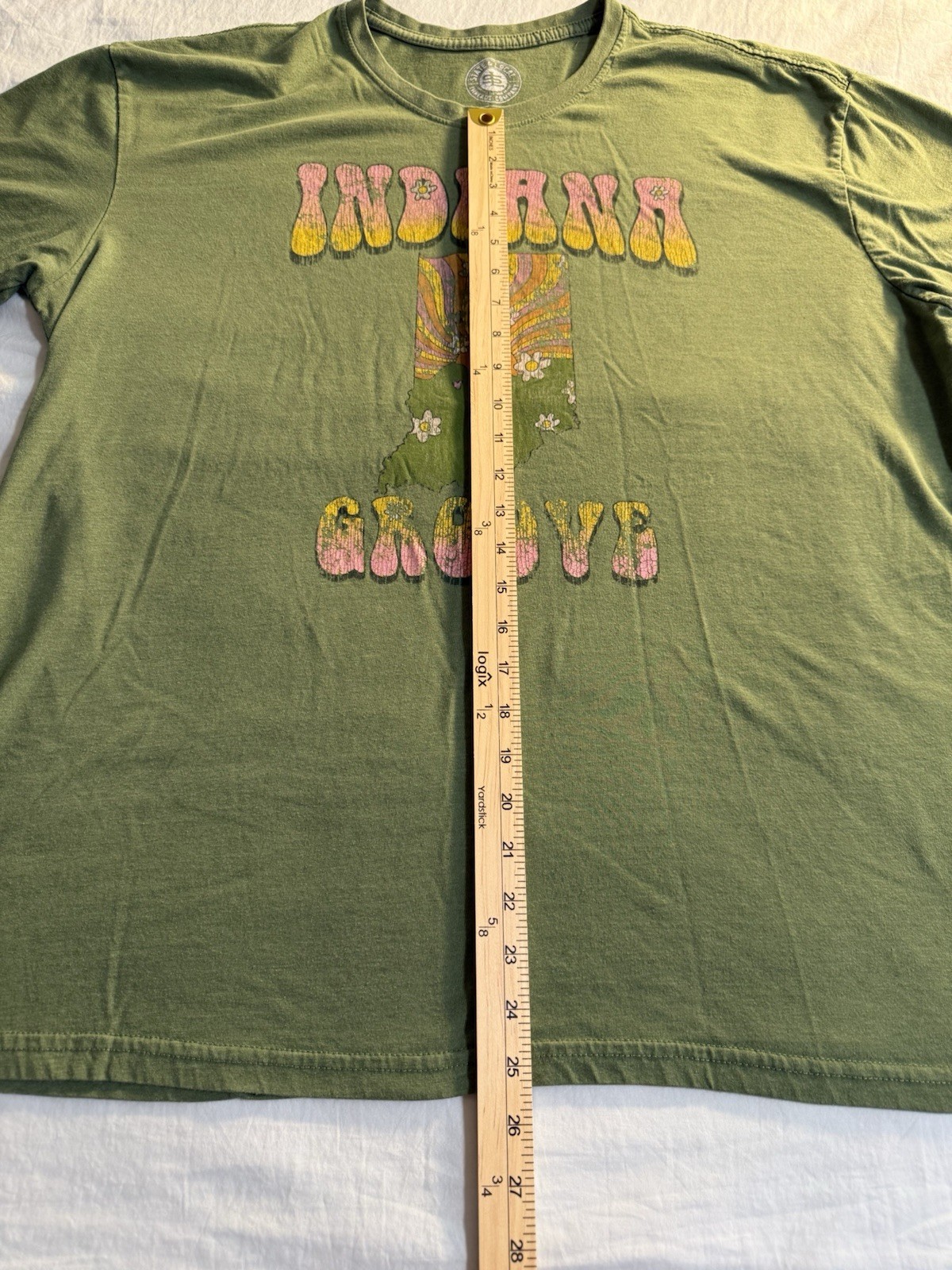 Women State And Local Thread Company T-Shirt Size 2XL Green Indiana Groove