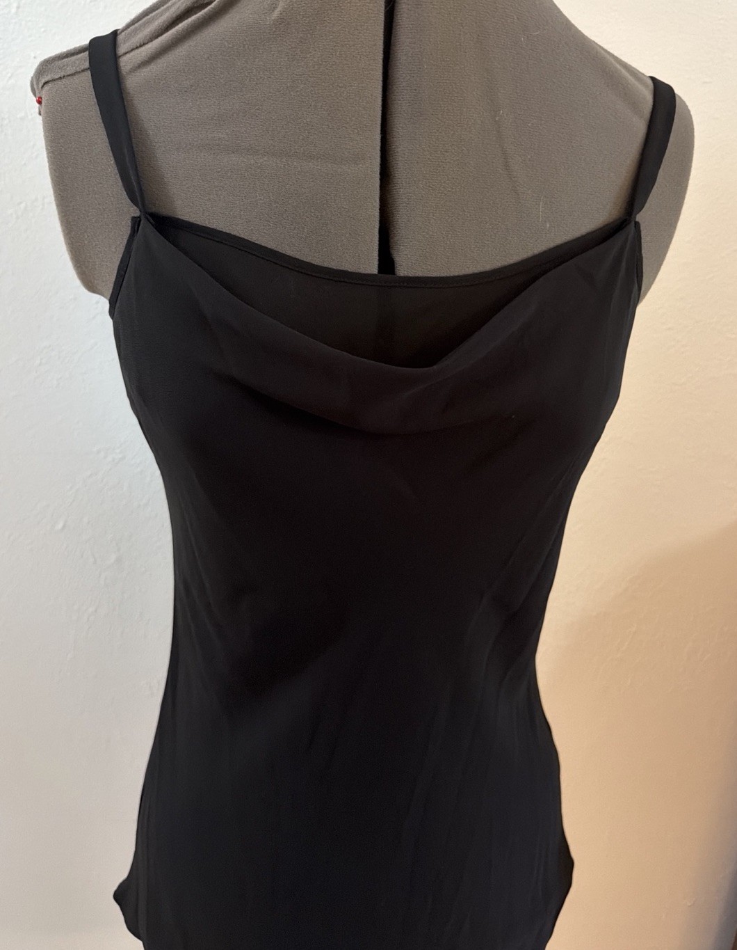 Black Cache Small Dress Tank Top NWT 2layers Dipped Front Hem