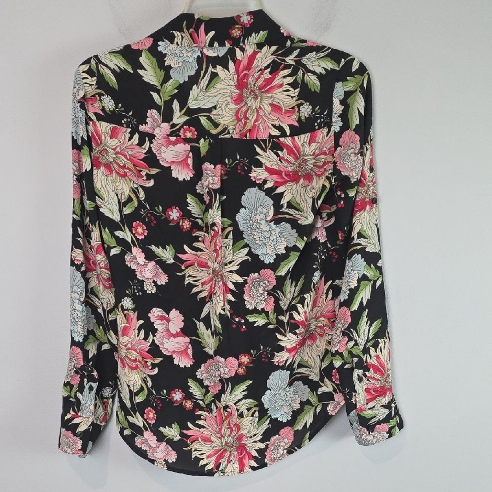 Express portofino slim Floral Black Women’s Top xs extra small