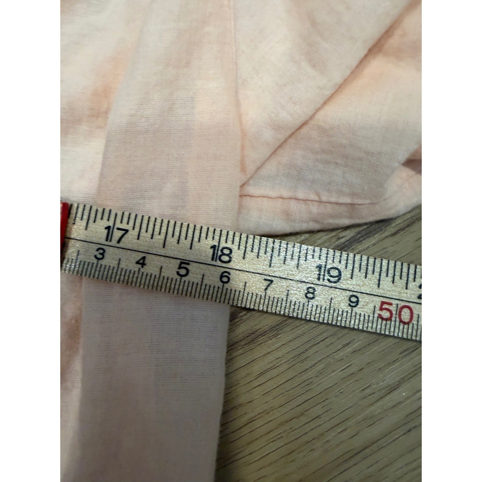 Faherty Organic Cotton Pintuck Blouse Peach Pink Tassel V-Neck Top WTS2103 M