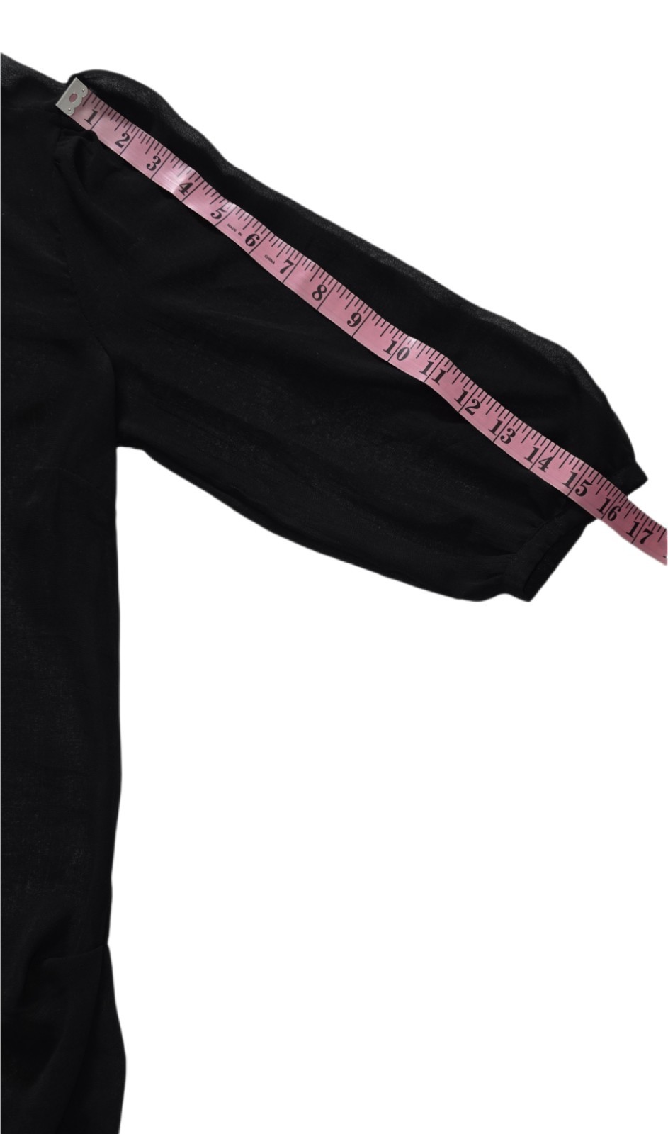 D Collection Black Button Up Pleate Front Tie Ruched Sheer Blouse Women’s Size M