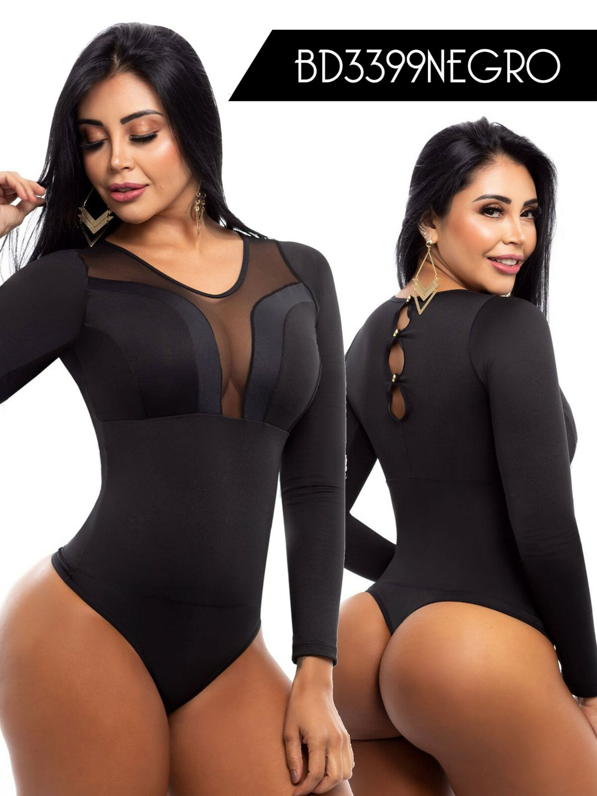 CAPOHEIRA COLOMBIAN WOMEN’S DRESSY BODY SHAPER IN BLACK COLOR #BD-3399