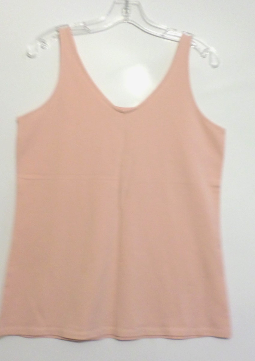 NWT! J JILL PERFECT REVERSIBLE TANK-LARGE-CORAL DUST-STRETCH-VERY NICE!