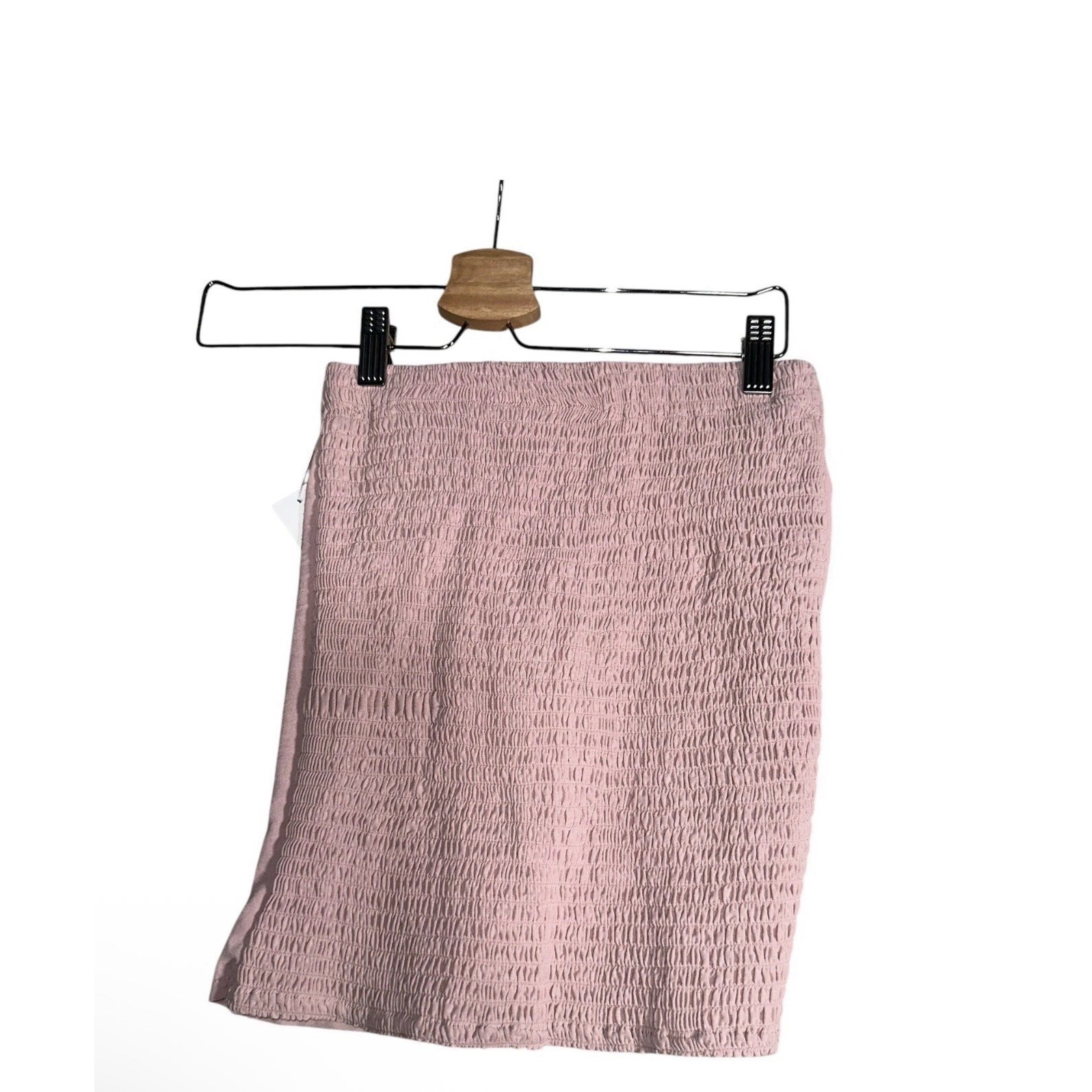 Love Tree Tube Top Womens Sz Small Blush Pink Lined Crop Smocked Back Pullover