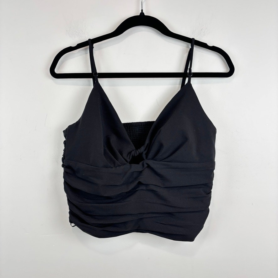 Zara Black Synched Waist Top Casual to Dressy Versatile M