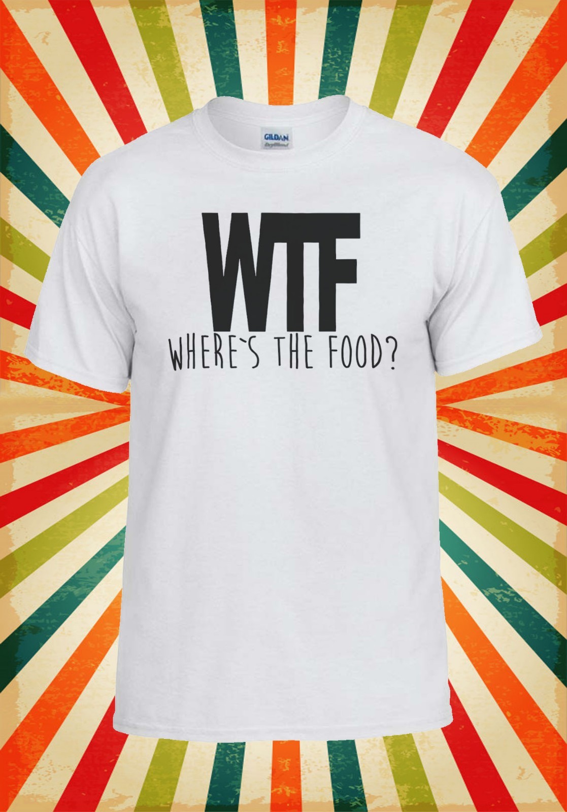 WTF Where is The Food Hungry Funny Men Women Vest Tank Top Unisex T Shirt 322