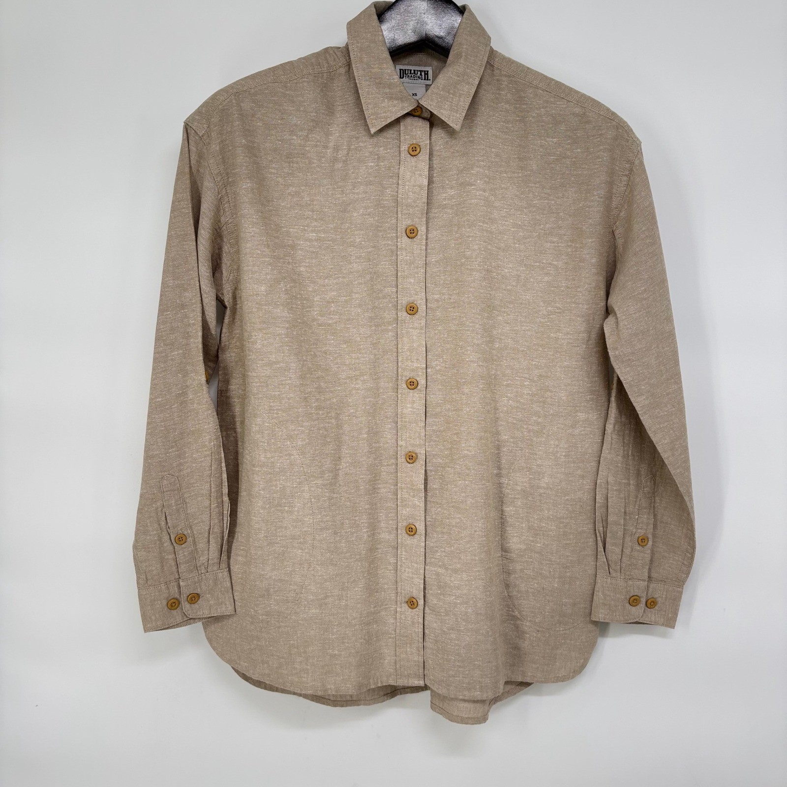 Duluth Oversized Artisan Hemp Organic Cotton Button Up Top Pockets Minimal