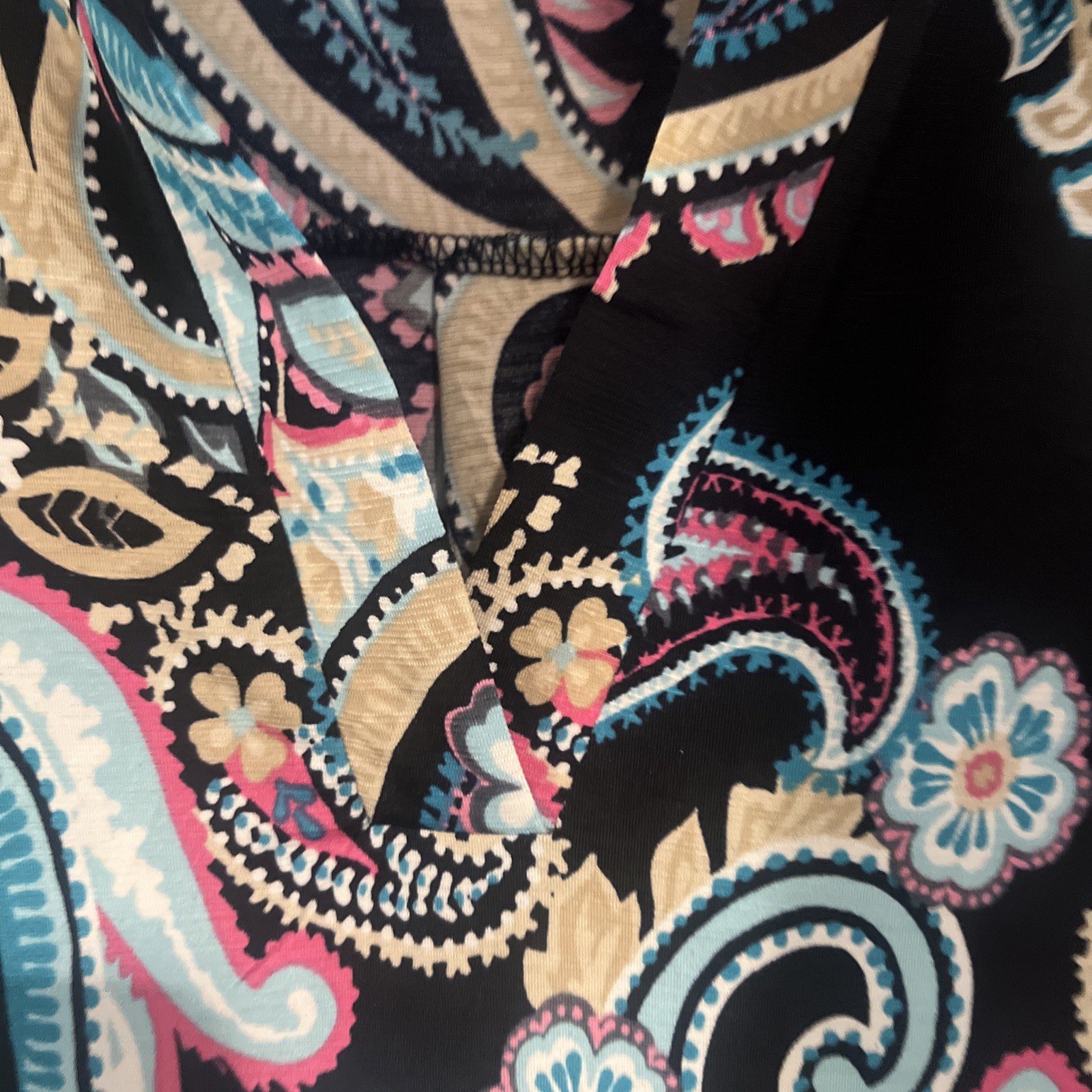 Dear Scarlett Boutique Lizzie Top – XL Black Multi Paisley