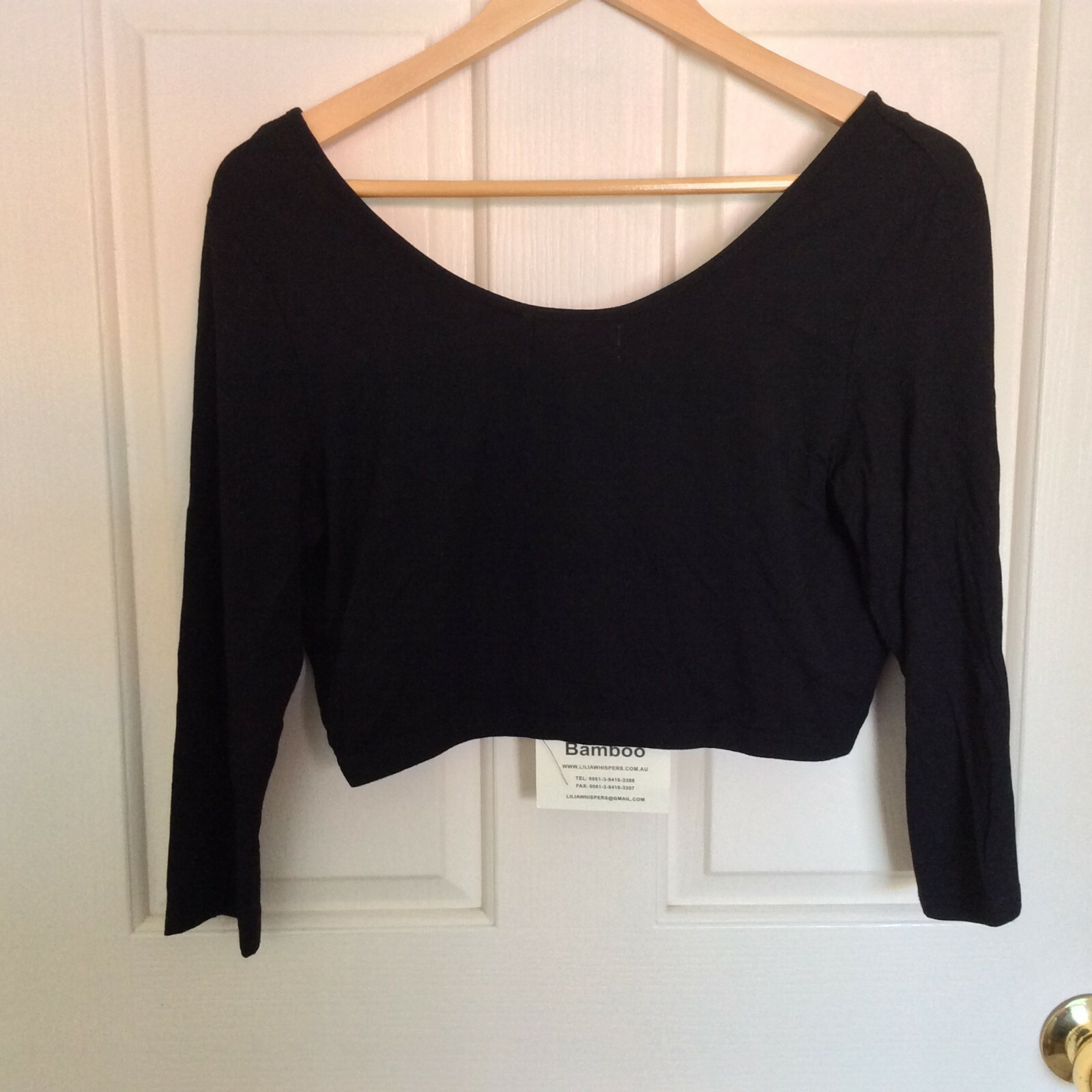 WHISPERS WOMEN 3/4 DESIGNER BAMBOO SECRET SLEEVE TOP SIZE S