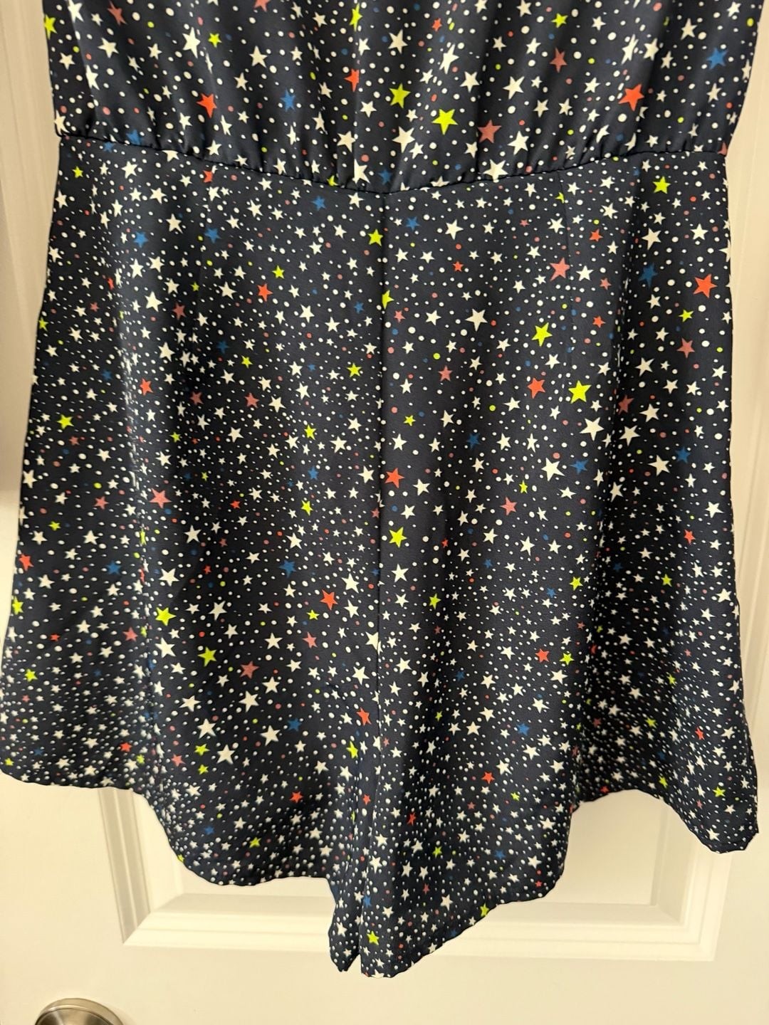 LIKELY Star Print Front-Tie Button-Down Blouse
