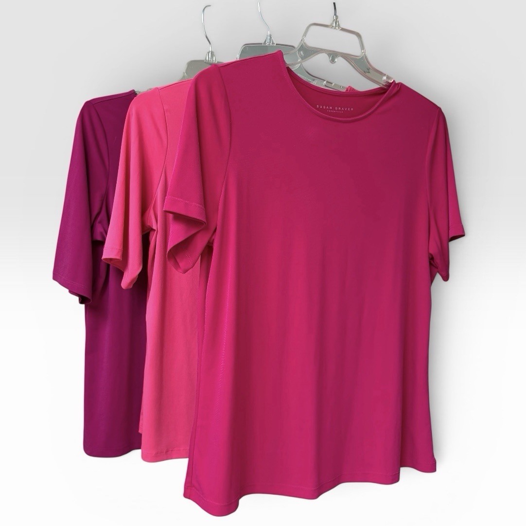 Susan Graver QVC Essentials Women’s Liquid Knit Set of 3 tops Large