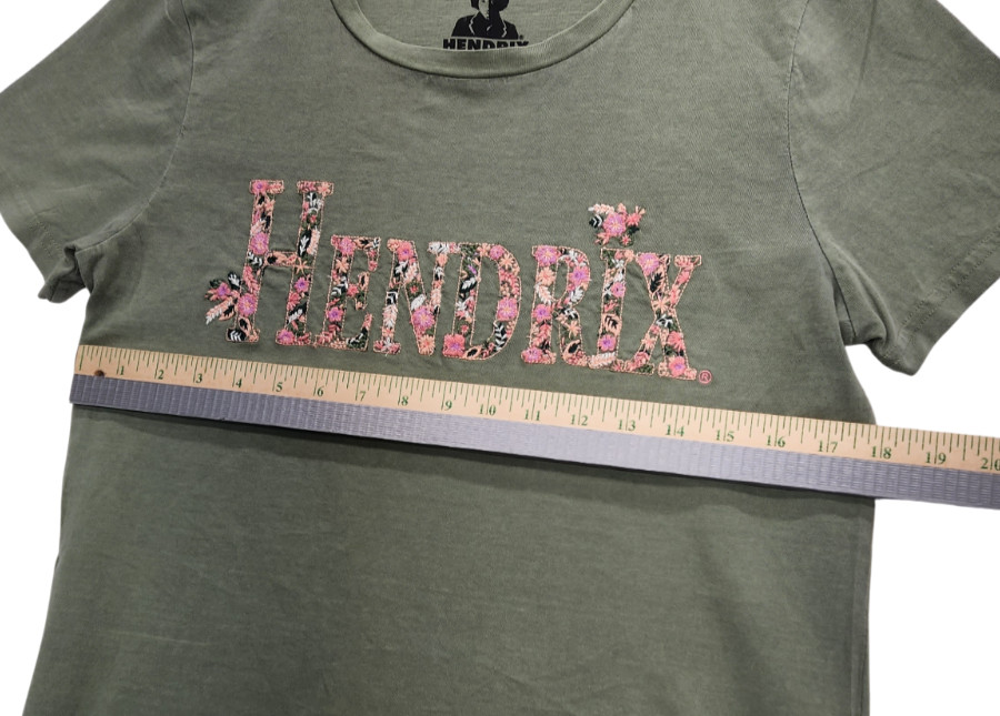 Lucky Brand Authentic Hendrix Womens Olivine Floral Classic Crew Tee SZ S M1133