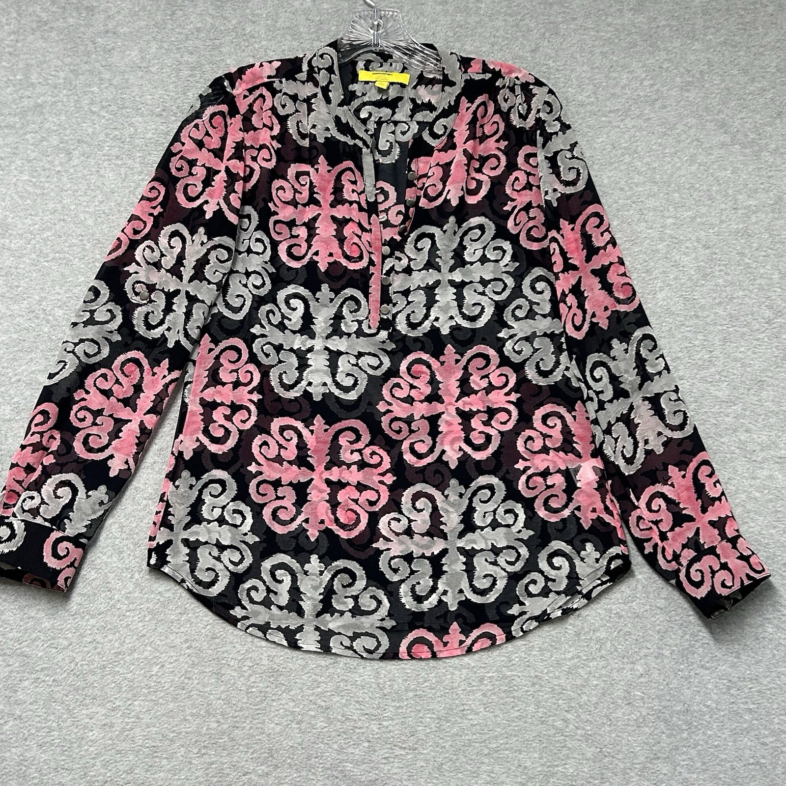 Banana Republic Milly Collection Womens Blouse Sheer Career Sz 2 Top Tab Sleeve