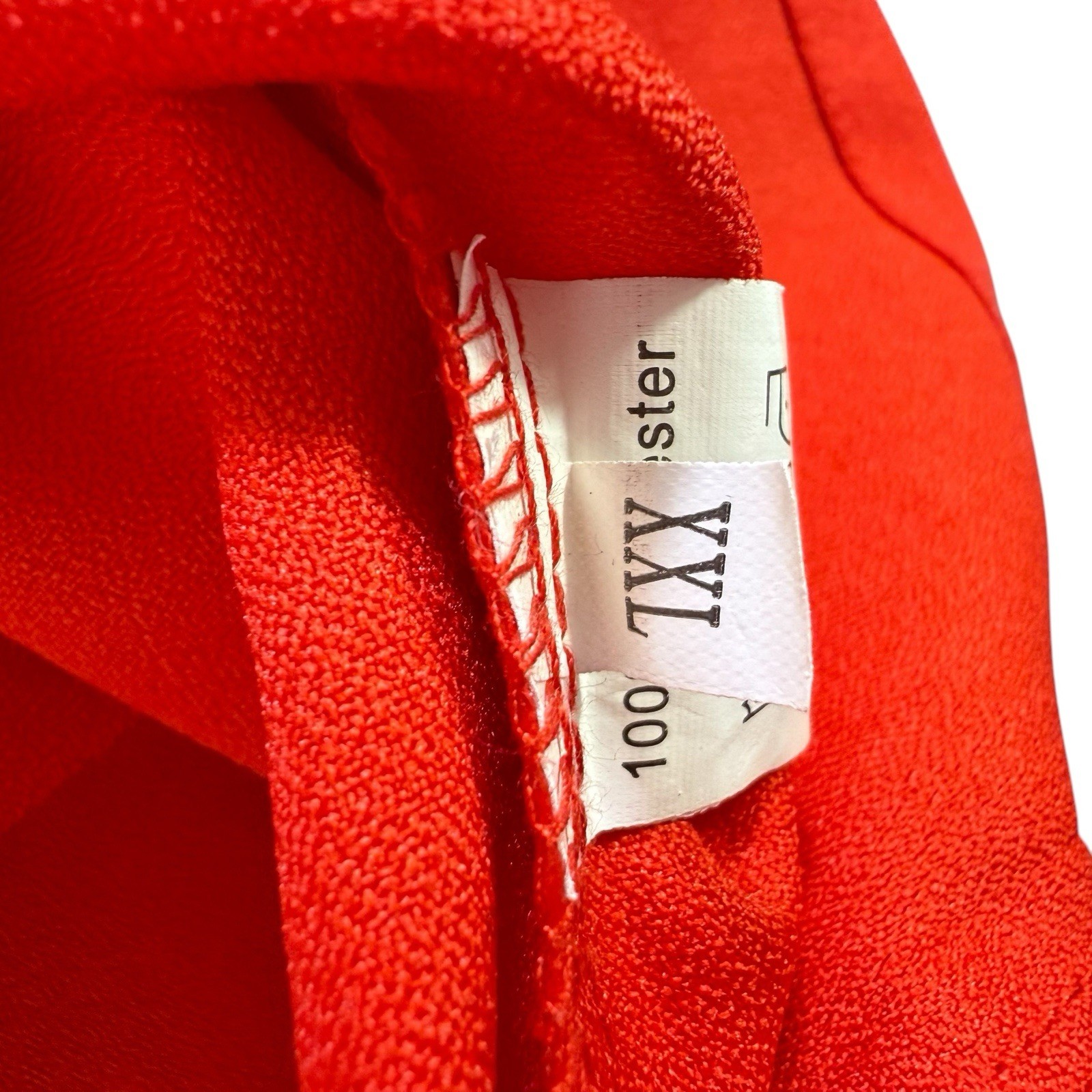 Red Ruffle Puff Shoulder Sleeve Blouse Tie Back Lightweight Women Plus Size XXL