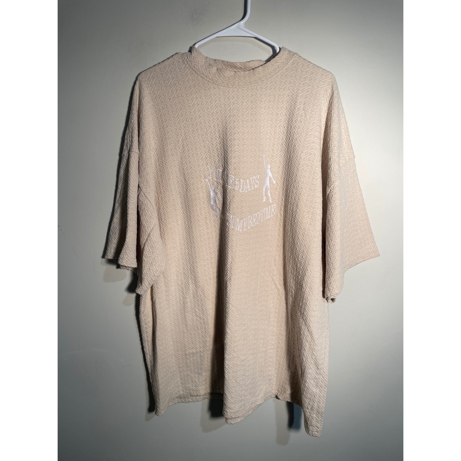Sisters and Seekers Past My Bedtime Embroidered Oversized Slouchy T-Shirt XL