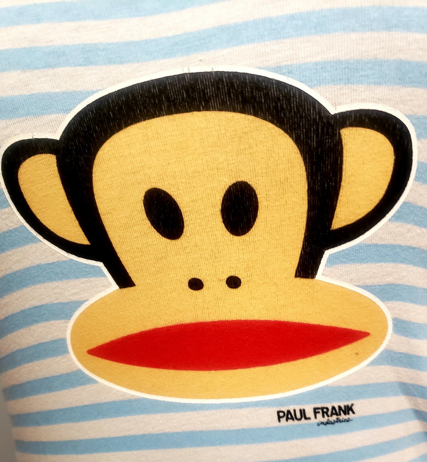 Paul Frank Blue Striped Tank Top Womens Cute Monkey Med NWT New Free Shipping