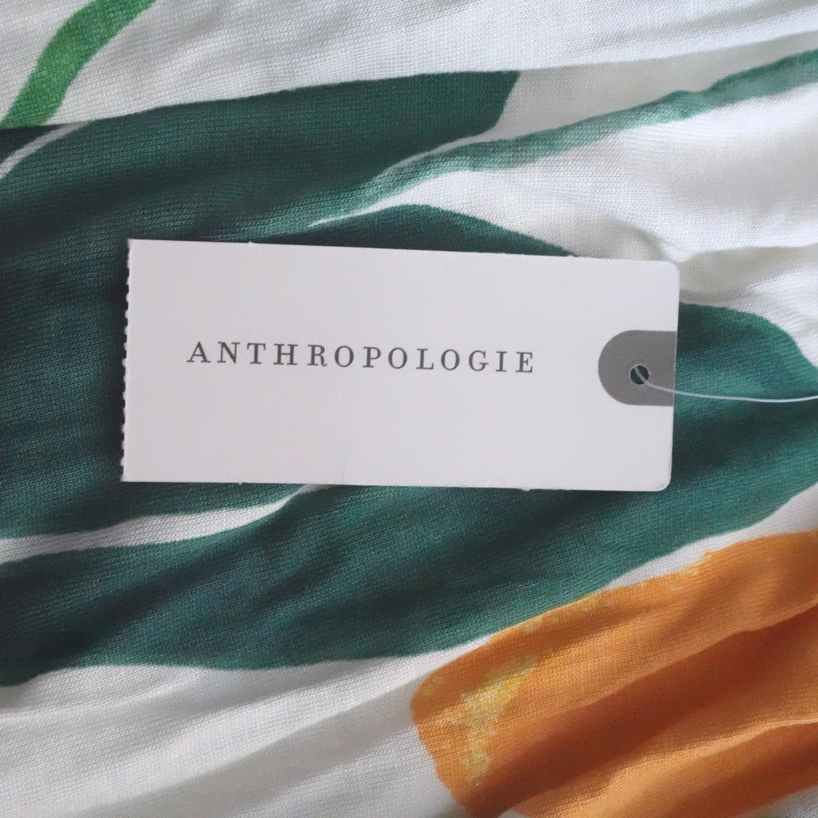 Vanessa Virginia Anthropologie Floral Tank Top NWT Green Orange Twisted Strap S