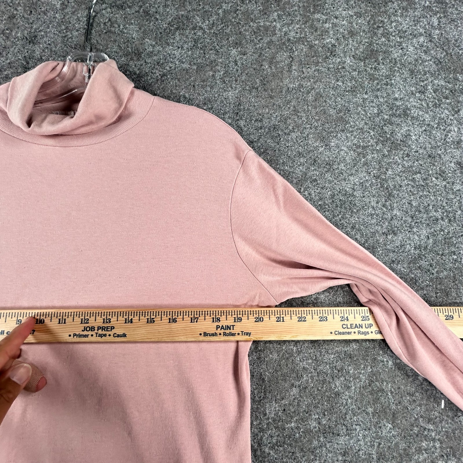 Thackery Turtleneck Pullover Top Womens L+ Rose Gold Comfort Stretch Long Sleeve