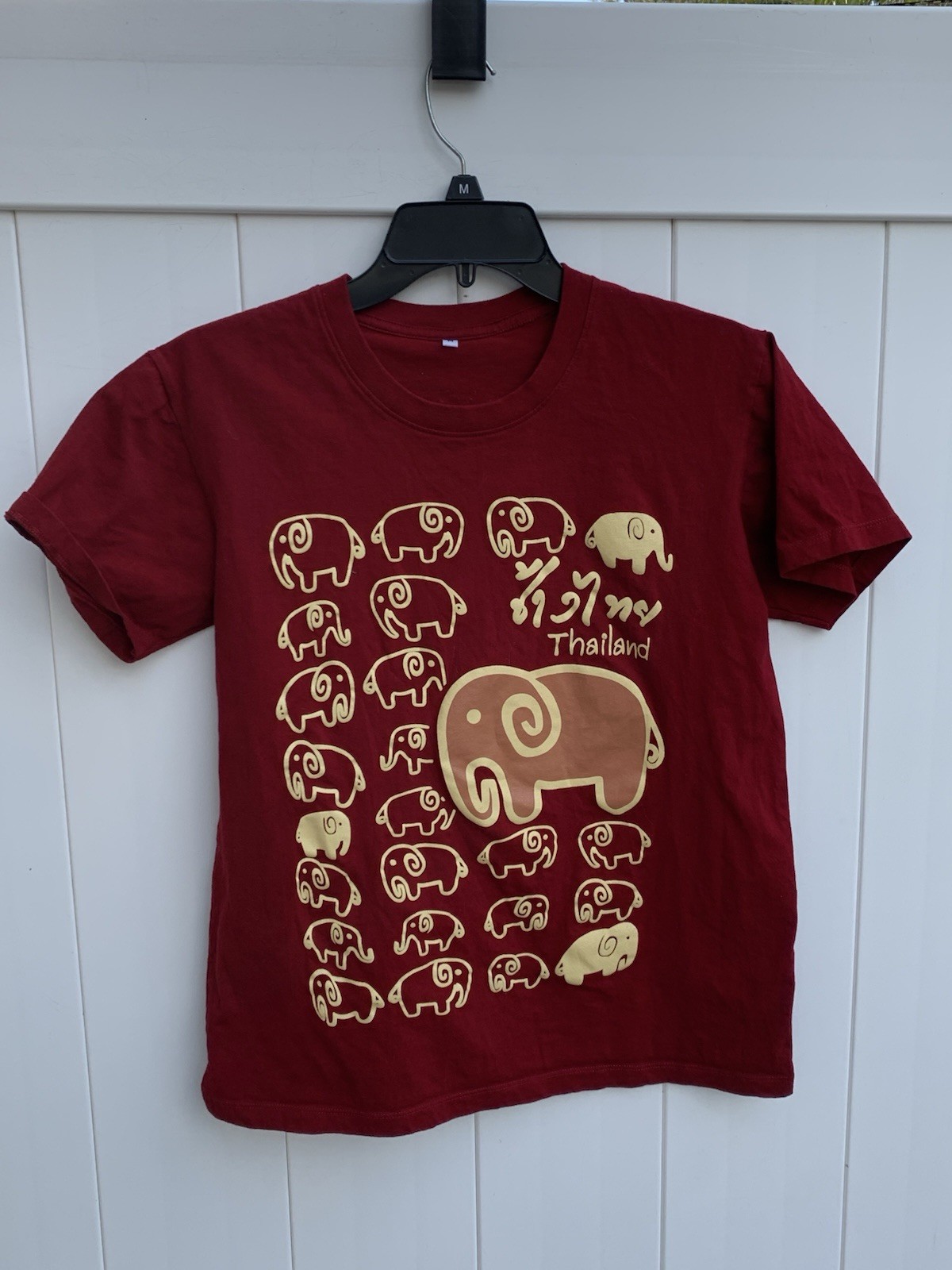 Thailand Women’s Elephants T-Shirt Medium Top Short Sleeve