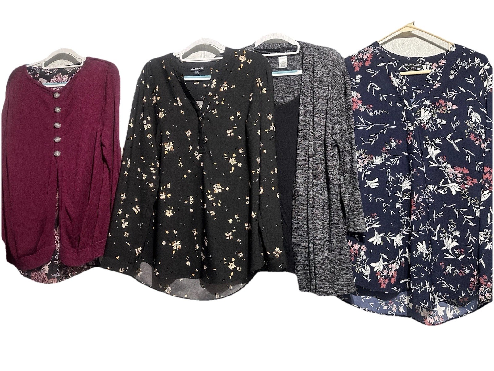 Lot Of 4 Women’s Blouses/Tops Spring Floral Size Large . Hillary Radley. Apt 9