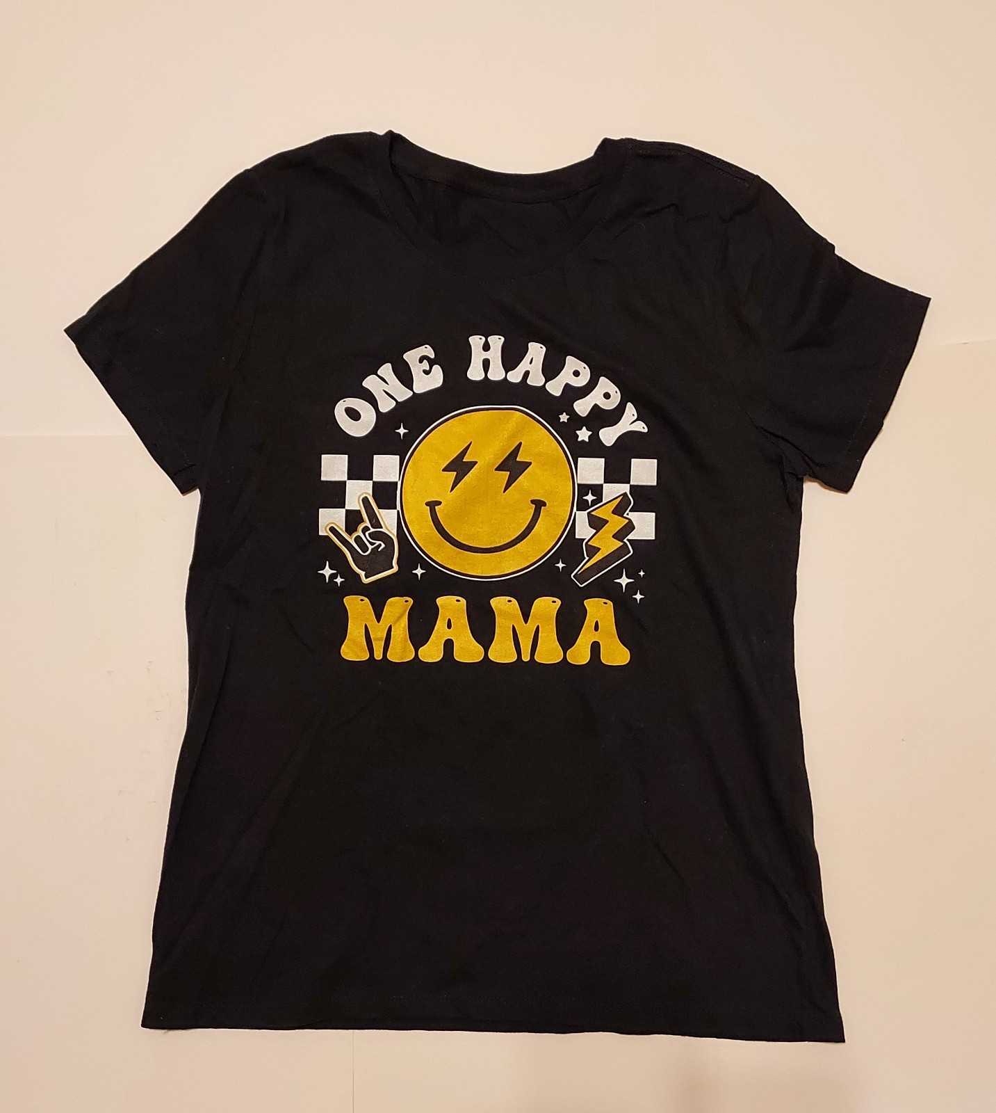 T Shirt Happy Face Emoji Cool Mom Women S Black