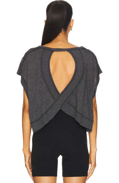 Free People x FP Movement My Time Tee Black Color, New WT